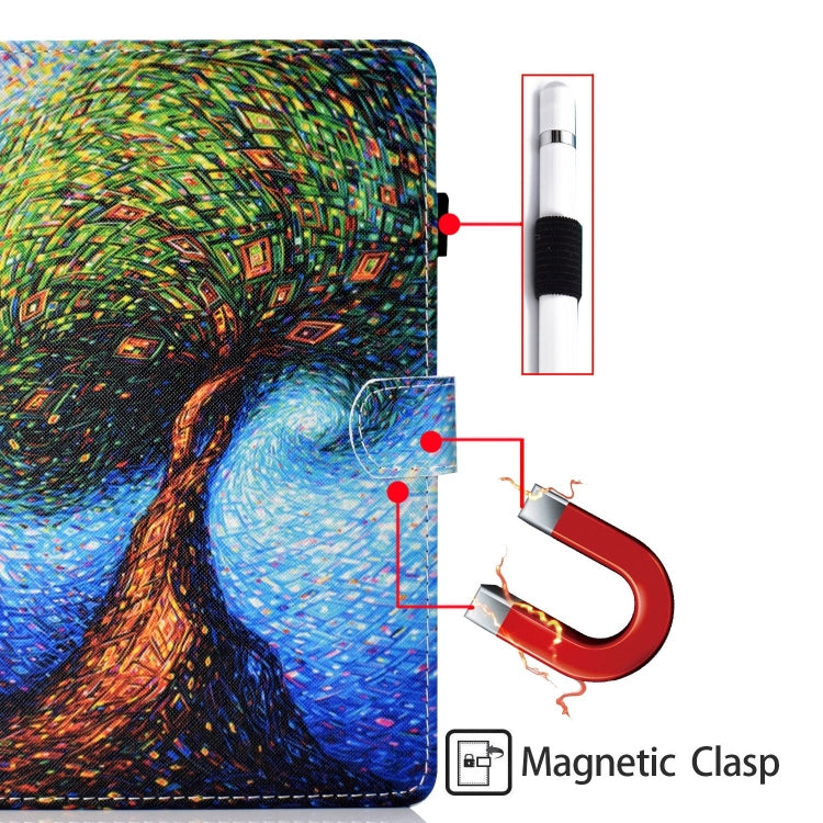 For Lenovo Tab P12 2023 / TB370FU Coloured Drawing Stitching Smart Leather Tablet Case(Abstract Tree)