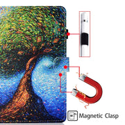 For Lenovo Tab P12 2023 / TB370FU Coloured Drawing Stitching Smart Leather Tablet Case(Abstract Tree)