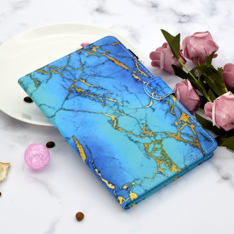 For Lenovo Tab P12 2023 / TB370FU Coloured Drawing Stitching Smart Leather Tablet Case(Gilded Marble)