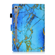 For Lenovo Tab P12 2023 / TB370FU Coloured Drawing Stitching Smart Leather Tablet Case(Gilded Marble)