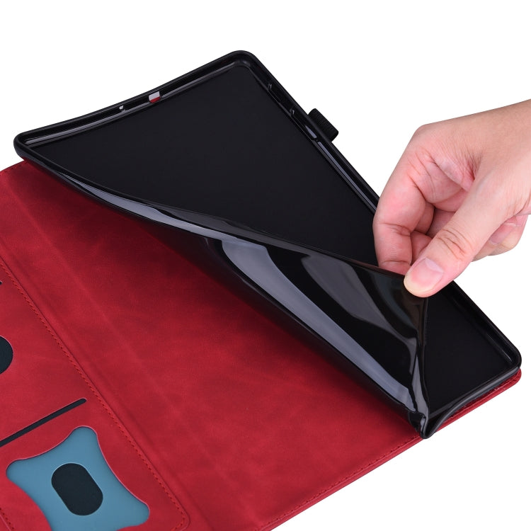 For Honor Pad 9 Splicing Shockproof Leather Tablet Case(Red)