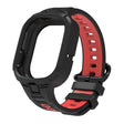 For Honor Watch 4 Two Color Integrated TPU Watch Band(Black Red) - Watch Bands by PMC TechLife | Online Shopping South Africa | PMC TechLife