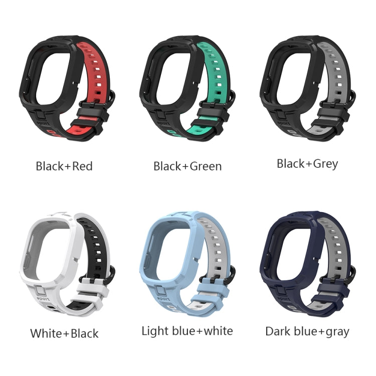 For Honor Watch 4 Two Color Integrated TPU Watch Band(Black Grey)