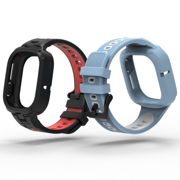 For Honor Watch 4 Two Color Integrated TPU Watch Band(Black Grey)