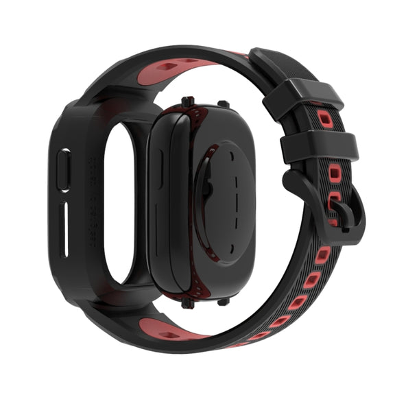 For Honor Watch 4 Two Color Integrated TPU Watch Band(Black Grey)