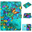 For Lenovo Tab M11/ Xiaoxin Pad 11 2024 Coloured Drawing Stitching Smart Leather Tablet Case(Green Butterfly) - Lenovo by PMC Jewellery | Online Shopping South Africa | PMC Jewellery | Buy Now Pay Later Mobicred