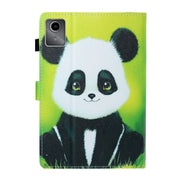 For Lenovo Tab M11/ Xiaoxin Pad 11 2024 Coloured Drawing Stitching Smart Leather Tablet Case(Panda)