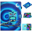 For Lenovo Tab M11/ Xiaoxin Pad 11 2024 Coloured Drawing Stitching Smart Leather Tablet Case(Moon Owl) - Lenovo by PMC Jewellery | Online Shopping South Africa | PMC Jewellery | Buy Now Pay Later Mobicred