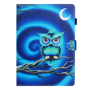 For Lenovo Tab M11/ Xiaoxin Pad 11 2024 Coloured Drawing Stitching Smart Leather Tablet Case(Moon Owl)