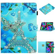 For Lenovo Tab M11/ Xiaoxin Pad 11 2024 Coloured Drawing Stitching Smart Leather Tablet Case(Butterfly Tower)