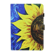 For Lenovo Tab P12 2023 / TB370FU Coloured Drawing Stitching Smart Leather Tablet Case(Sunflower)