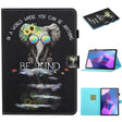For Lenovo Tab P12 2023 / TB370FU Coloured Drawing Stitching Smart Leather Tablet Case(Glasses Elephant) - Lenovo by PMC TechLife | Online Shopping South Africa | PMC TechLife | Buy Now Pay Later Mobicred