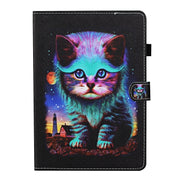 For Lenovo Tab M11/ Xiaoxin Pad 11 2024 Coloured Drawing Stitching Smart Leather Tablet Case(Night Cat)