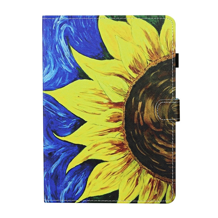 For Lenovo Tab M11/ Xiaoxin Pad 11 2024 Coloured Drawing Stitching Smart Leather Tablet Case(Sunflower)
