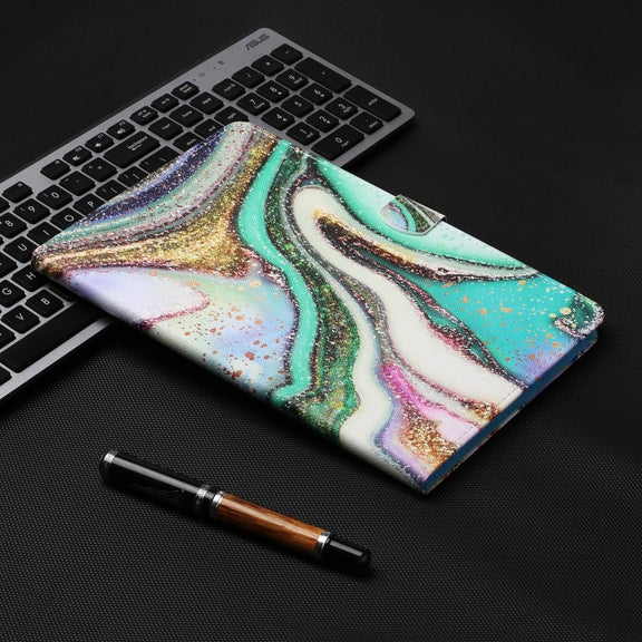 For Lenovo Tab M11/ Xiaoxin Pad 11 2024 Coloured Drawing Stitching Smart Leather Tablet Case(Colored Sand)