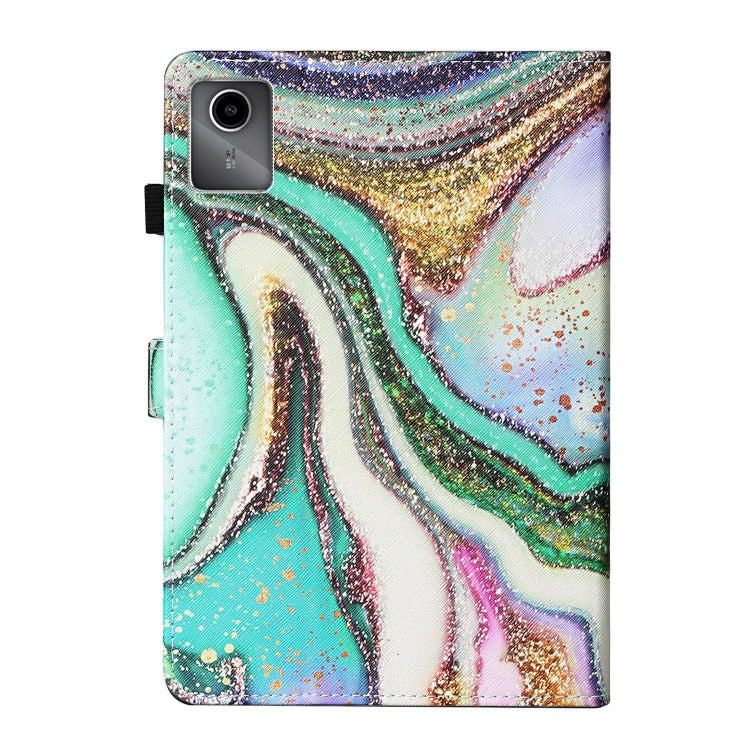 For Lenovo Tab M11/ Xiaoxin Pad 11 2024 Coloured Drawing Stitching Smart Leather Tablet Case(Colored Sand)