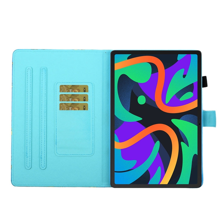 For Lenovo Tab M11/ Xiaoxin Pad 11 2024 Coloured Drawing Stitching Smart Leather Tablet Case(Colored Sand)