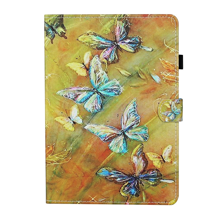 For Lenovo Tab M11/ Xiaoxin Pad 11 2024 Coloured Drawing Stitching Smart Leather Tablet Case(Butterfly)