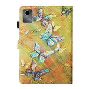 For Lenovo Tab M11/ Xiaoxin Pad 11 2024 Coloured Drawing Stitching Smart Leather Tablet Case(Butterfly)