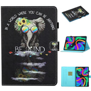 For Lenovo Tab M11/ Xiaoxin Pad 11 2024 Coloured Drawing Stitching Smart Leather Tablet Case(Glasses Elephant)