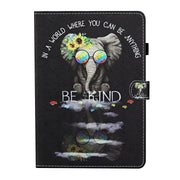 For Lenovo Tab M11/ Xiaoxin Pad 11 2024 Coloured Drawing Stitching Smart Leather Tablet Case(Glasses Elephant)
