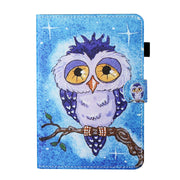 For Lenovo Tab M11/ Xiaoxin Pad 11 2024 Coloured Drawing Stitching Smart Leather Tablet Case(Blue Owl)