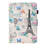 For Lenovo Tab M11/ Xiaoxin Pad 11 2024 Coloured Drawing Stitching Smart Leather Tablet Case(Tower Butterflies)