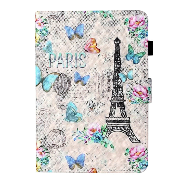 For Lenovo Tab M11/ Xiaoxin Pad 11 2024 Coloured Drawing Stitching Smart Leather Tablet Case(Tower Butterflies)