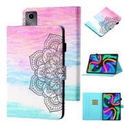 For Lenovo Tab M11/ Xiaoxin Pad 11 2024 Coloured Drawing Stitching Smart Leather Tablet Case(Colorful Mandala)