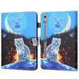 For Lenovo Tab P12 2023 / TB370FU Coloured Drawing Stitching Smart Leather Tablet Case(Double Shadow Tiger) - Lenovo by PMC TechLife | Online Shopping South Africa | PMC TechLife | Buy Now Pay Later Mobicred