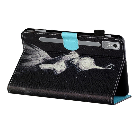For Lenovo Tab P12 2023 / TB370FU Coloured Drawing Stitching Smart Leather Tablet Case(Star Girl)