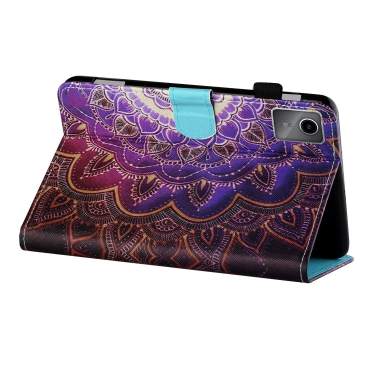 For Lenovo Tab M11/ Xiaoxin Pad 11 2024 Coloured Drawing Stitching Smart Leather Tablet Case(Mandala Flower)