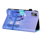 For Lenovo Tab M11/ Xiaoxin Pad 11 2024 Coloured Drawing Stitching Smart Leather Tablet Case(Tree and Elephant)