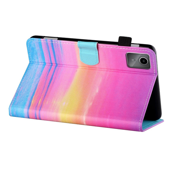 For Lenovo Tab M11/ Xiaoxin Pad 11 2024 Coloured Drawing Stitching Smart Leather Tablet Case(Sunrise)