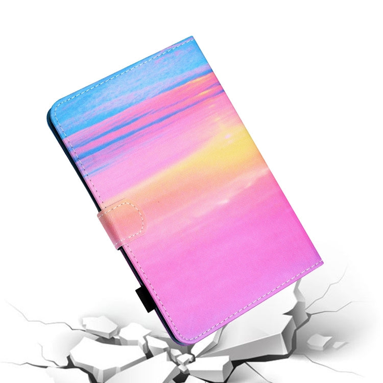 For Lenovo Tab M11/ Xiaoxin Pad 11 2024 Coloured Drawing Stitching Smart Leather Tablet Case(Sunrise)