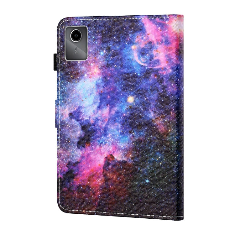 For Lenovo Tab M11/ Xiaoxin Pad 11 2024 Coloured Drawing Stitching Smart Leather Tablet Case(Starry Sky)