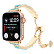 For Apple Watch 42mm Shell Beads Chain Bracelet Metal Watch Band(Blue White Gold) - free shipping - PMC TechLife - Order now!