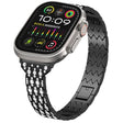 For Apple Watch Ultra 49mm Devil Eye Diamond Bracelet Metal Watch Band(Black) - Watch Bands by PMC TechLife | Online Shopping South Africa | PMC TechLife