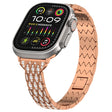 For Apple Watch Ultra 49mm Devil Eye Diamond Bracelet Metal Watch Band(Rose Gold) - Watch Bands by PMC TechLife | Online Shopping South Africa | PMC TechLife