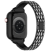 For Apple Watch Series 4 44mm Devil Eye Diamond Bracelet Metal Watch Band(Black)
