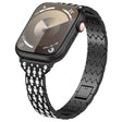 For Apple Watch 38mm Devil Eye Diamond Bracelet Metal Watch Band(Black) - Watch Bands by PMC TechLife | Online Shopping South Africa | PMC TechLife