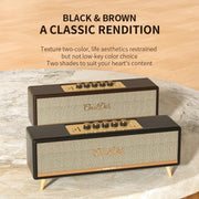 Oneder D8 Wireless Retro Dual Microphone Bluetooth Speaker(Brown)