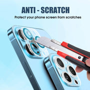For iPhone 15 Pro Max / 15 Pro Tempered Glass CD Texture Back Camera Film(Titanium)