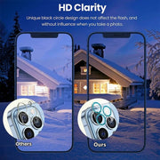 For iPhone 15 Pro Max / 15 Pro Tempered Glass CD Texture Back Camera Film(Titanium)