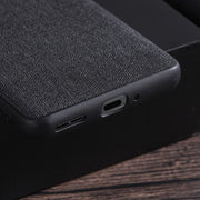 For OnePlus 12 Cloth Texture PU + TPU Phone Case(Black)