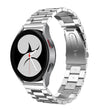 For Samsung Galaxy Watch6 / 6 Classic Flat Head Three-bead Stainless Steel Watch Band(Silver) - Watch Bands by PMC TechLife | Online Shopping South Africa | PMC TechLife