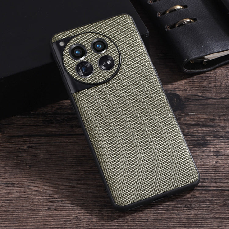 For OnePlus 12 Nylon Cloth Texture +TPU Phone Case(Green)