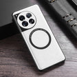 For OnePlus 12 PU MagSafe Magnetic Phone Case(White) - OnePlus Cases by PMC TechLife | Online Shopping South Africa | PMC TechLife
