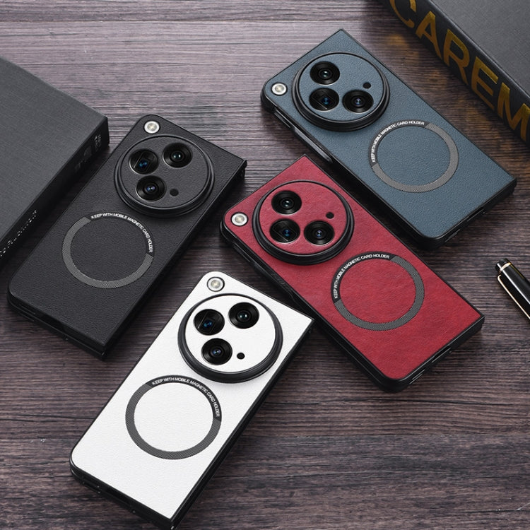 For OnePlus Open PU MagSafe Magnetic Phone Case(Black)