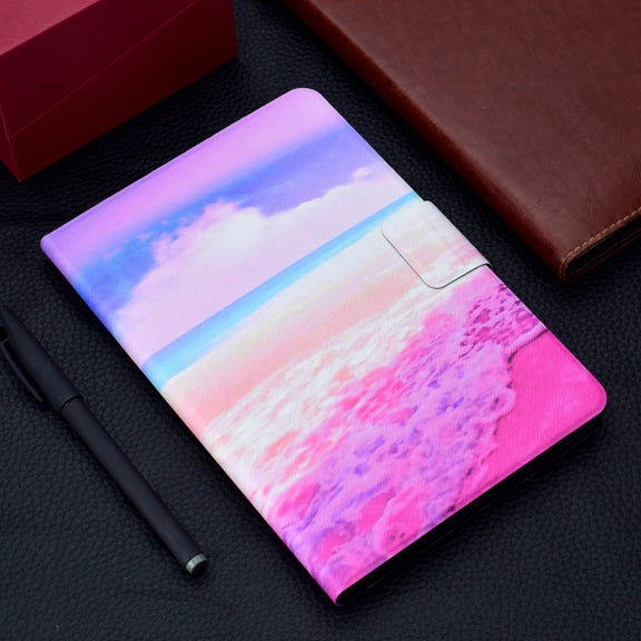 For Lenovo Tab M11/ Xiaoxin Pad 11 2024 Voltage Coloured Drawing Smart Leather Tablet Case(Pink Beach)
